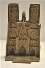 Rare Antique Cast Iron Reims Cathedral Bookend